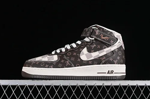 All categories Nk Air Force 1 Air Force series Nk Air Force 1 Mid Air Force mid-top Nk Air Force 1'07 Mid LV joint-classic brown print Air Force 1 mid-top casual sneakers DV0688-200